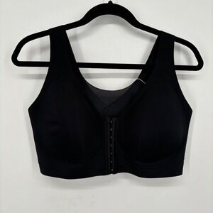 Luna Hug Bra Front Closure Bra Black‎ Size 2XL NWT